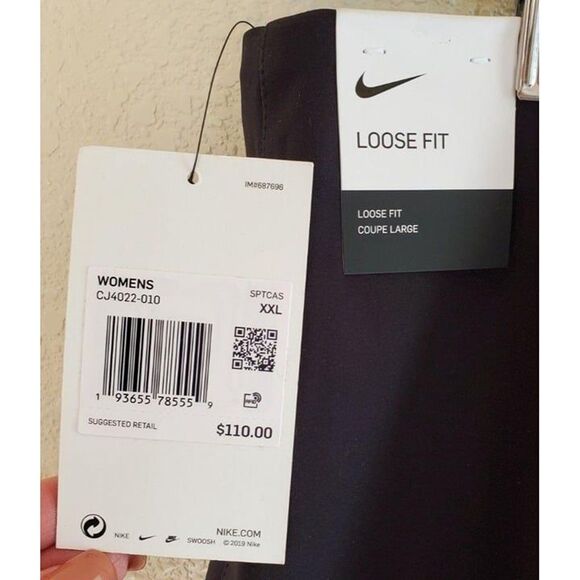 Nike Womens Joggers Black 2XL Sportswear City Ready Fleece Plus Size Pants New - Picture 6 of 12